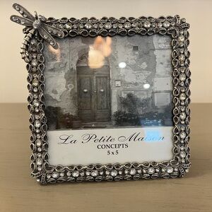 La Petite Maison Concepts Dragonfly Jewel Rhinestone Metal Photo Picture Frame